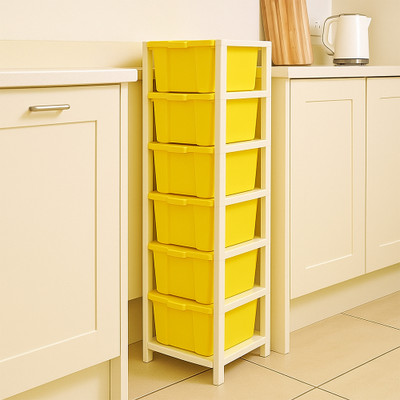 MAXTID 6 Compartments Plastic PP(Yellow)