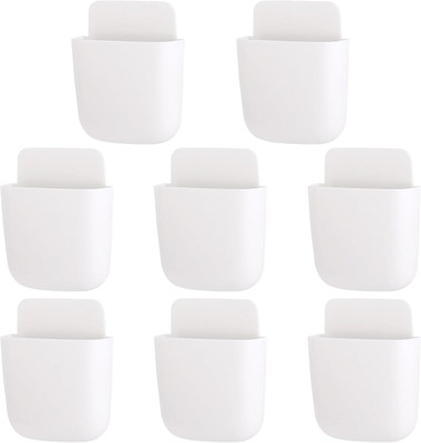 LILA ENTERPRISE 8 Compartments Plastic TV & Media Console Organizer(White)