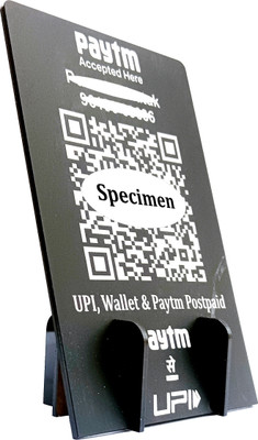 TRAQ 1 Compartments ACRYLIC QR CODE STAND(Black, White)