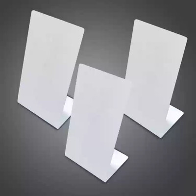 Classic Concepts 1 Compartments Acrylic Display stand and Qr code stand [Pack of 3](White)