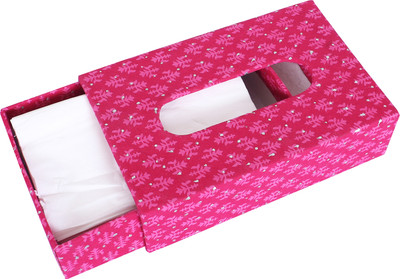 Heart Home 1 Compartments Cardboard Tissue Paper Box(Pink)