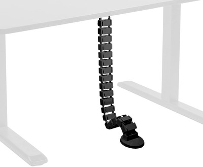 FITIX 1 Compartments Plastic SnakeCable Management Kit Flexible Spine Wire Organizer, Cord Snake(Black)