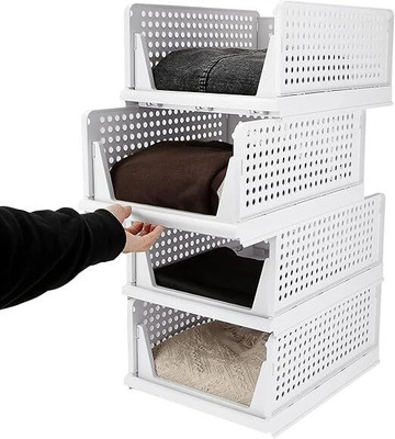AK10ZONE 4 Compartments Plastic Cabinet(Multicolor)