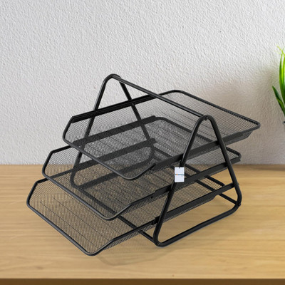 HOMESTIC by Kuber Industries 1 Compartments Iron desk_organizer(Black)