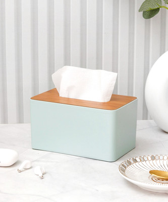 The Procure Store 1 Compartments Plastic Tissue Holder(Green)