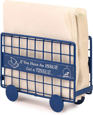 Bogenlite 1 Compartments Metal Tissue Paper Stand & Napkin Holder for Kitchen and Dining Table(Blue)