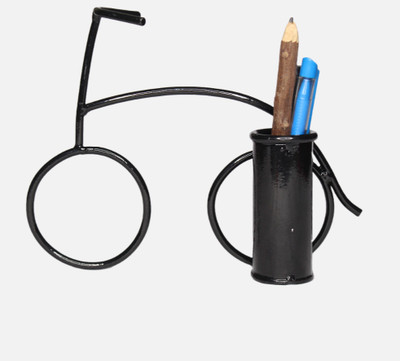 insignia decor 1 Compartments IRON Pen Stand(Black)