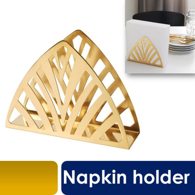 IKEA 1 Compartments Stainless steel, Metallized Napkin Holder(Brass)