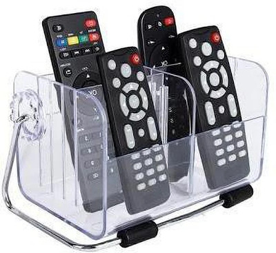 DUS 6 Compartments Acrylic remote holder(Transparent Color)