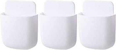 DIYAL ENTERPRISE 1 Compartments Plastic remote holder(White)