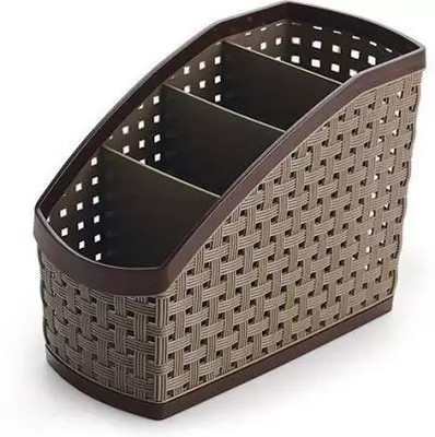 REGOLITH ENTERPRISES 4 Compartments Plastic Bolt Virgin Plastic Multi utility Desk Organizer(Multicolor)