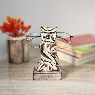 Shriji Crafts 1 Compartments wooden spec holder(Sunglass Natural white)