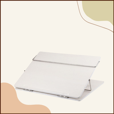 VeleSolv 1 Compartments Wooden Adjustable Laptop Table –Foldable 15x21 Inch Stand for Drawing, Writing & Work(White Pine)