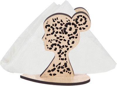 LAKHAJI 1 Compartments wooden tissue holder(Brown)