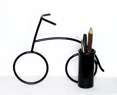 insignia decor 1 Compartments Iron Pen Holder(Black)