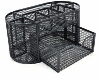 labh 8 Compartments desk organizer Metal Mesh Multi Compartment Desk Organizer(Black)