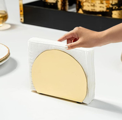 Beauty Flow 1 Compartments stainless steel napkin holder(golden)