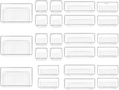HOMESTIC by Kuber Industries 25 Compartments Acrylic Desk Organizers(Transparent)