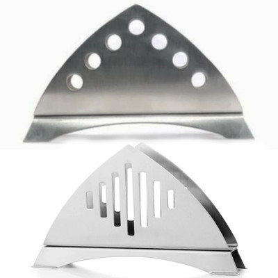 Fably 2 Compartments Stainless Steel 2 Stainless Steel Tissue Paper Holder Best Product Steel Napkin Stand pack of 2(Silver)