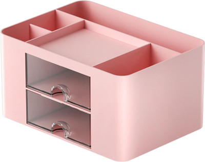 SUPVOX 1 Compartments Plastic Desk Organizer(Pink)