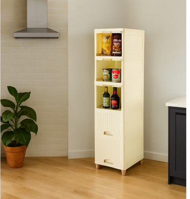 anueshth 5 Compartments Plastic All(White)