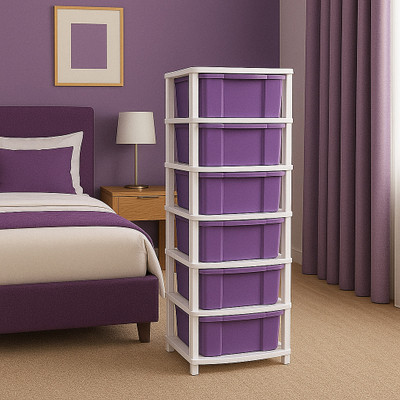 MAXTID 6 Compartments Plastic PP(Purple)