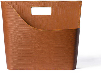 Three Sixty 1 Compartments Leather Magazine Holder(Tan)