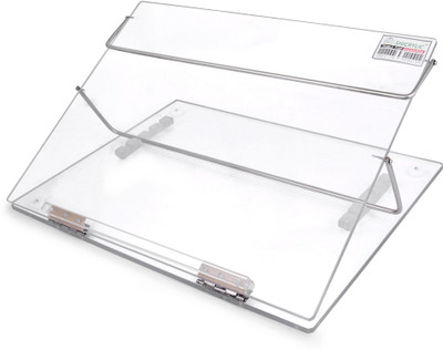 Shicrylic 2 Compartments Polystyrene Writing Desk Table Top Elevator With Adjustable Height Easy Reading Desk Portable Book Reading Stand (Standard Size 21x15 Inches)Heavy 9MM Thickness(Clear Transparent) Shicrylic 2 Compartments Polystyrene Writing Desk Table Top Elevator With Adjustable Height Easy Reading Desk Portable Book Reading Stand (Standard Size 21x15 Inches)Heavy 9MM Thickness(Clear Transparent)