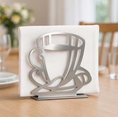 Beauty Flow 1 Compartments stainless steel napkin holder(Silver)