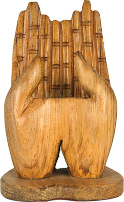 HopOffer 1 Compartments Wooden Phone holder(Brown)