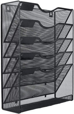 divinezon 5 Compartments Metal File Rak(Black)