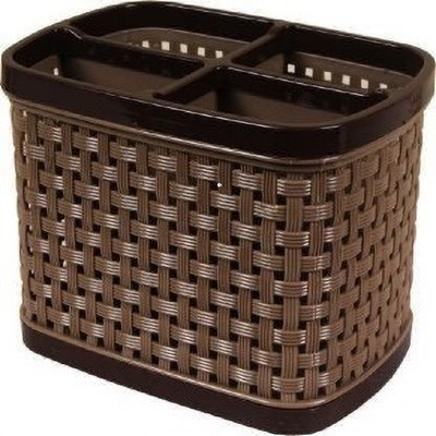 JAI SHRI 4 Compartments plastic box(Brown)