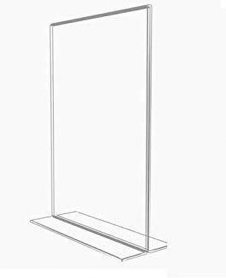 Classic Concepts 1 Compartments Acrylic A4 Size Display Stand T Shape(Clear)