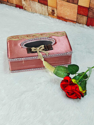 DNP 1 Compartments Plastic Tissue Box(Rosy Pink)
