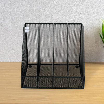 HOMESTIC by Kuber Industries 1 Compartments Iron desk_organizer(Black)