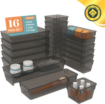 BLADESMITH 16 Compartments PLASTIC Plastic drawer organizer(Black)