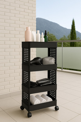 MAXTID 4 Compartments Plastic PP(Black)