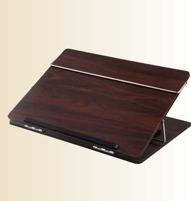 VeleSolv 1 Compartments Wooden AdjustableFoldable Tabletop/Laptop Stand–15x21 Inchfor Writing,Drawing,Sketching(Walnut Dark)