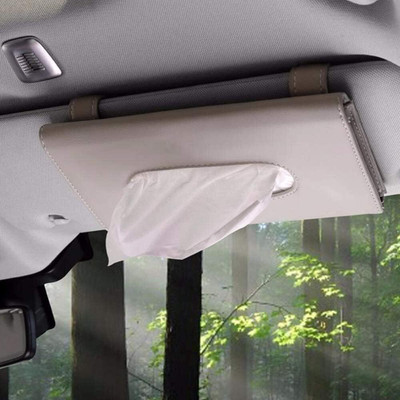 HBD 1 Compartments PU Leather Car Tissue Holder(Multicolor)
