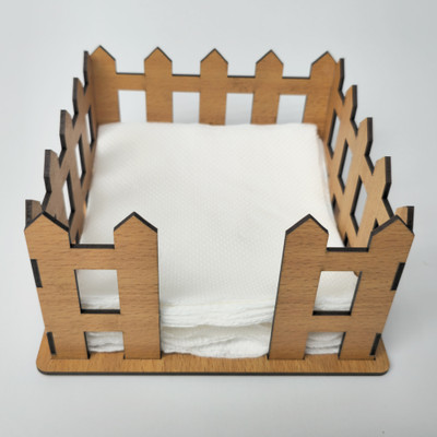 WallDaddy 1 Compartments Wood Buy 1 Get 1 Free Tissue Paper Stand For Dinning Table Decor(Beige, Black)