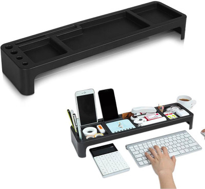 SUPVOX 3 Compartments Plastic Desk Organizer(Multicolor)