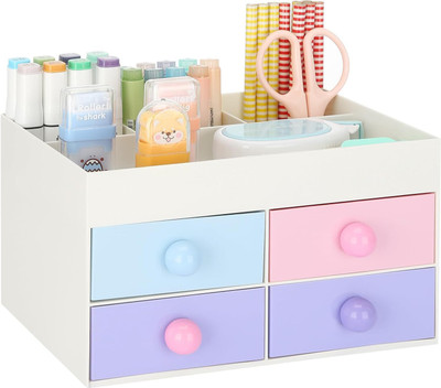 NISHIVDL 8 Compartments plastic Multifunctional Organizer Desk Caddy(Multicolor)