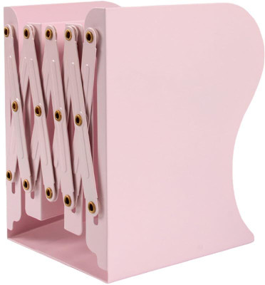 SYGA 4 Compartments Iron Book Stand(Pink)