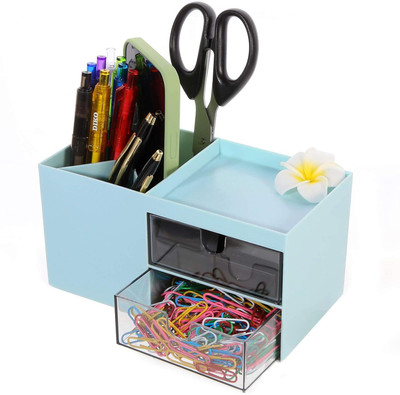 zvonko 6 Compartments Plastic Office Desk Organizer(Multicolor)