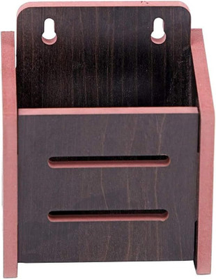 Kholdi 1 Compartments wooden moblie stand(Black)