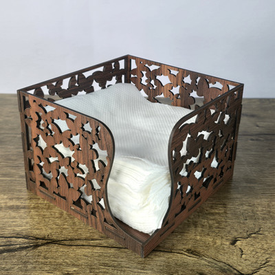WallDaddy 1 Compartments Wood Tissue Paper Holder(Brown)