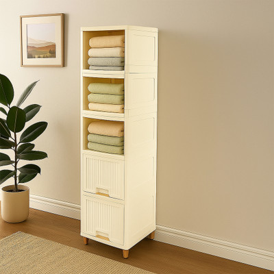 Jipcy 5 Compartments Plastic All(White)