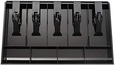 SUKHAD 9 Compartments ABS Plastic Cash Drawer(Black)