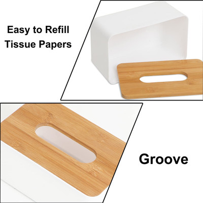 PIXEL ENTERPRISE 1 Compartments Wooden Tissue Dispenser Organizer for Home(Multicolor)