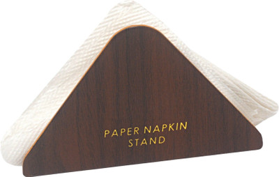 YUIOP 1 Compartments Plastic Majestic Paper Napkin Stand - Wooden Design - Ideal For Kitchens & Tables(Brown)